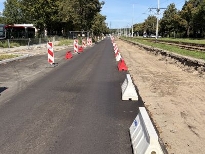 Remont Al. Hallera w kierunku Wrzeszcza w toku
