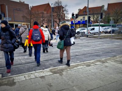 Budowa  przejścia naziemnego przy dworcu Gdańsk Główny